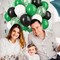50PCS Black Green and White Balloons (Black Green White) 8.27 x 7.08 x 0.59 inches